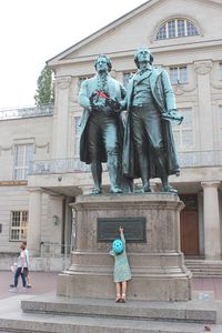 Goethe &amp; Schiller vor dem Weimarer Nationaltheater